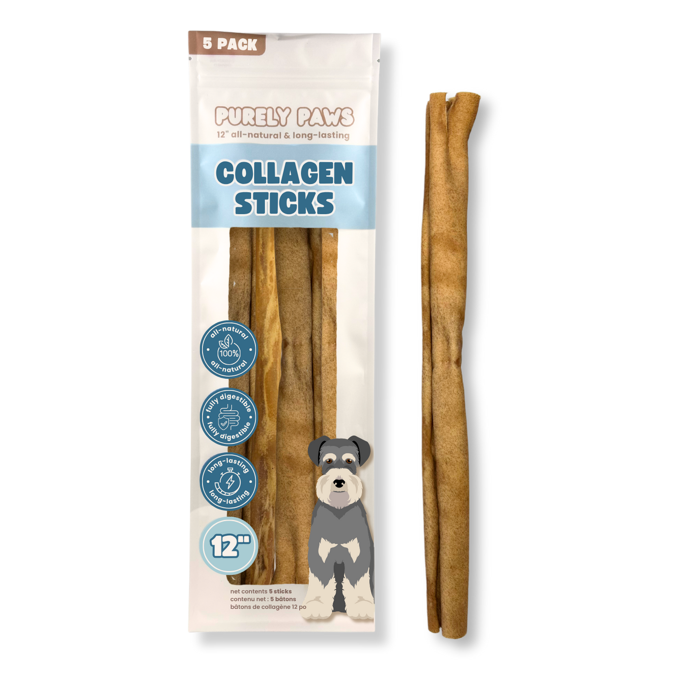 Purely Paws Natural Beef Collagen Sticks
