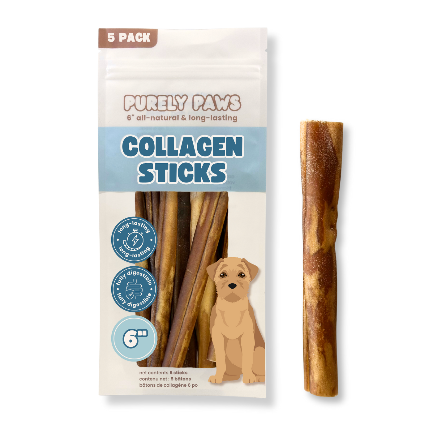 Purely Paws Natural Beef Collagen Sticks